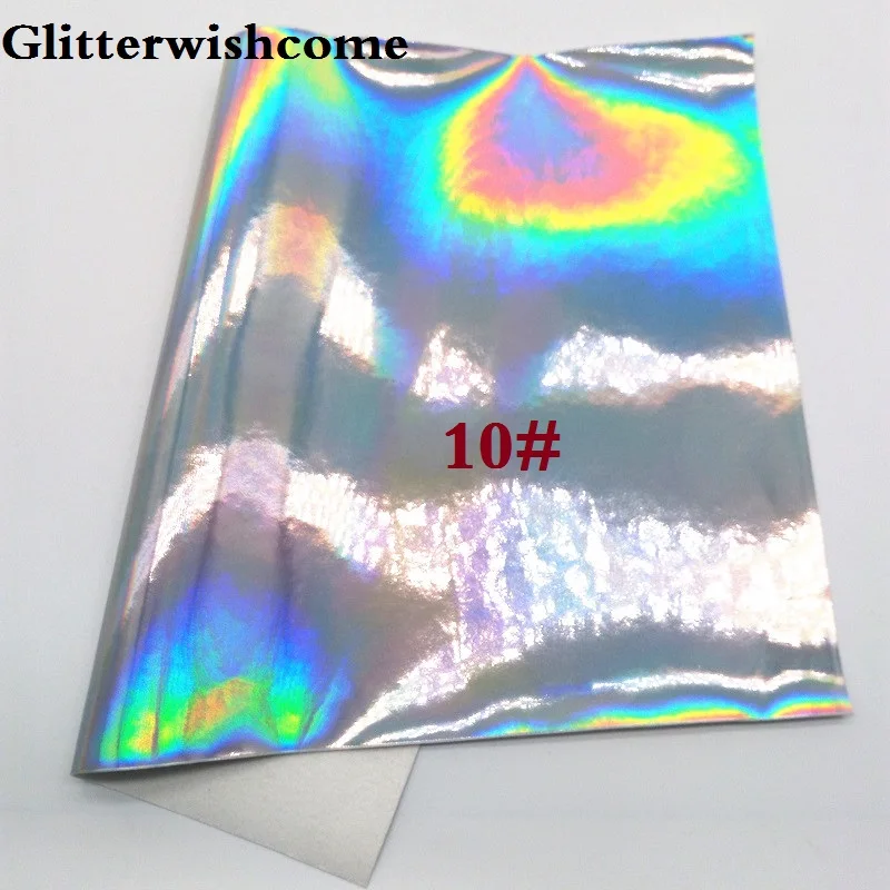 10 Glitterwishcome 21X29 см A4 размер винил для бантов Cuero Sintetico гладкая Переливающаяся кожа Fabirc винил для бантов, GM017A - Цвет: 10