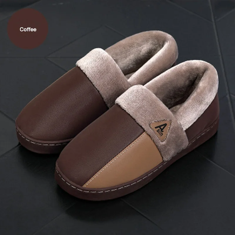 Толстые плюшевые теплые тапочки из хлопка домашняя обувь мужские меховые
