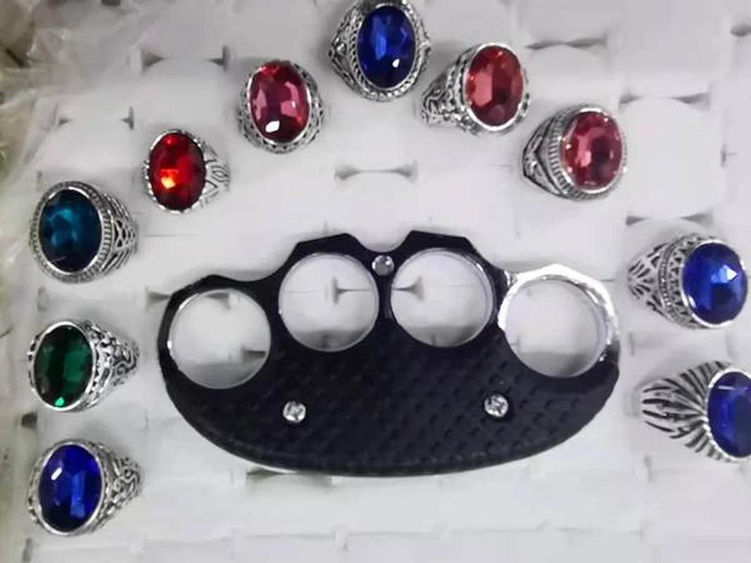 

Amazon AliExpress Hot Sale Jewelry Men's and Women's Stainless Steel Ring Titanium Steel Ring Knuckle Ornament