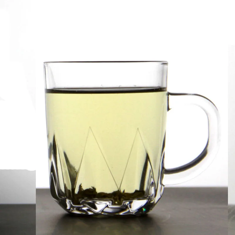 Стеклянная чашка с чашкой бессвинцовая термостойкая стеклянная для воды