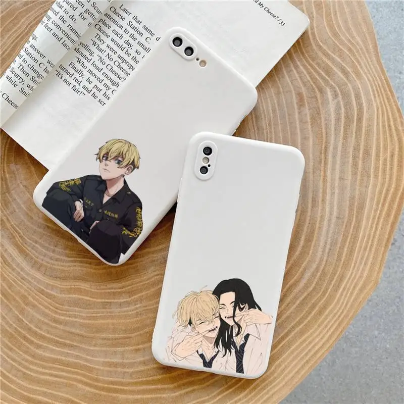 

Tokyo Revengers Avengers manjiro sano Phone Case Candy Color for iPhone 6 7 8 11 12 s mini pro X XS XR MAX Plus