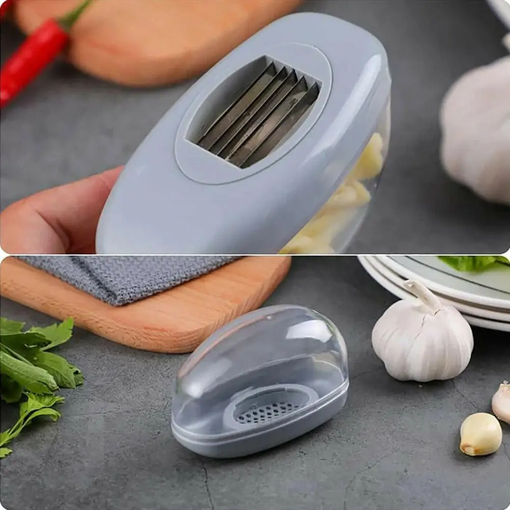

Ginger Garlic Container Kitchen Manual Pressing Type Household Multifunctional Slices Garlic Cutter Tool Masher Garlic Garl B3U0