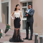 SoDigneкружевные вечерние платья Русалочки 2020, сексуальные мусульманские Вечерние платья с длинным рукавом и аппликацией, Длинные вечерние платья для помолвки