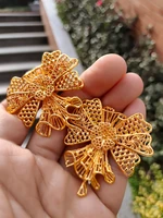 dubai earrings for women middle east gold earrings ethiopian saudi arabia mesh bracelets wedding ear jewelry african gifts