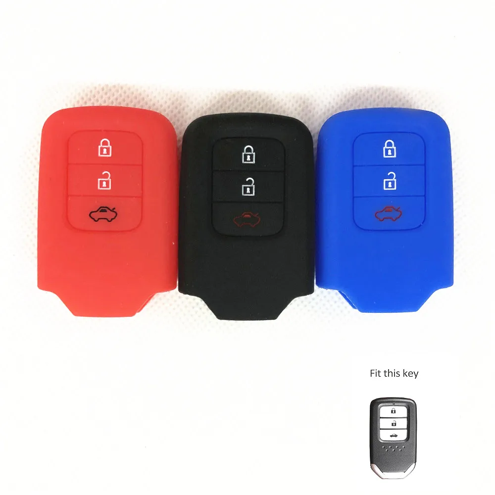 Силиконовый чехол для ключей стайлинга автомобиля Honda CRV Accord Odeysey Crosstour FIT Jazz City Civic