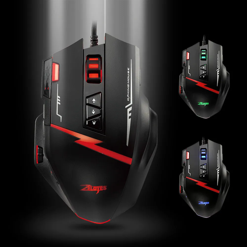 Игровая мышь Zelotes C15 7000 DPI 13 программируемых кнопок настройка веса 5 эргономичная