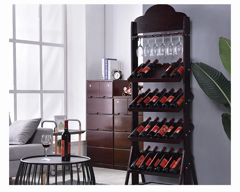 Винная полка из массива дерева для витрины креативные европейские украшения