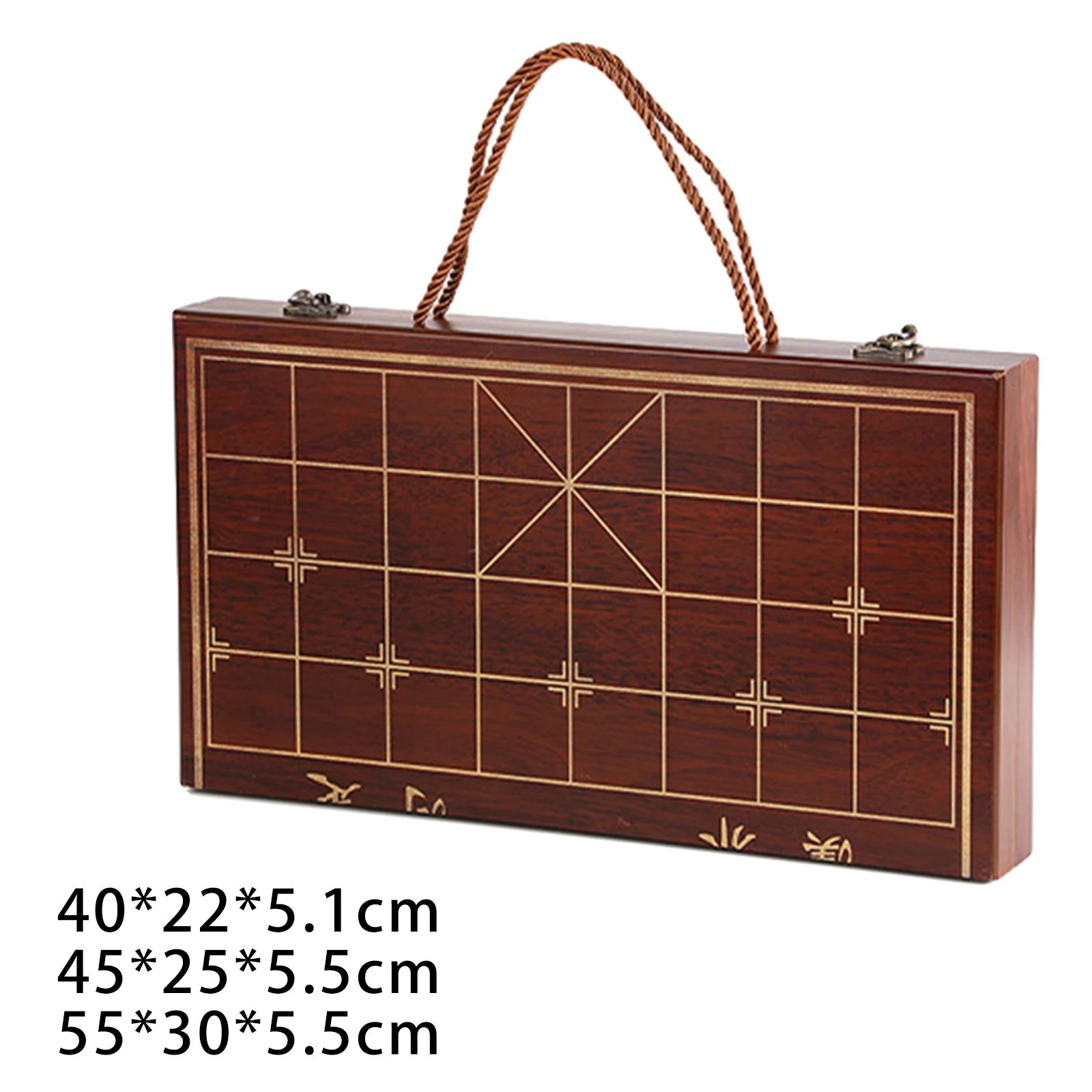 

Wooden Chess Board Without Pieces Travel Board Classic Storage Chinese Chess Set for Travel Adult Kids