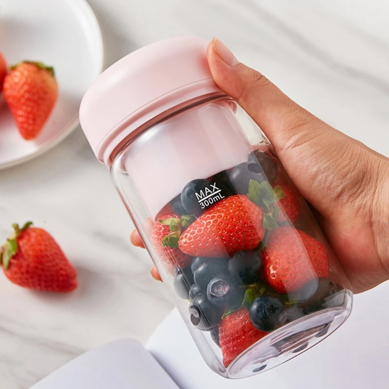 

Rechargeable Portable Cute Electric Juicer Cup Household Mini Smoothie Fruits Blender Outgoing Juicer Extractor Food Mix