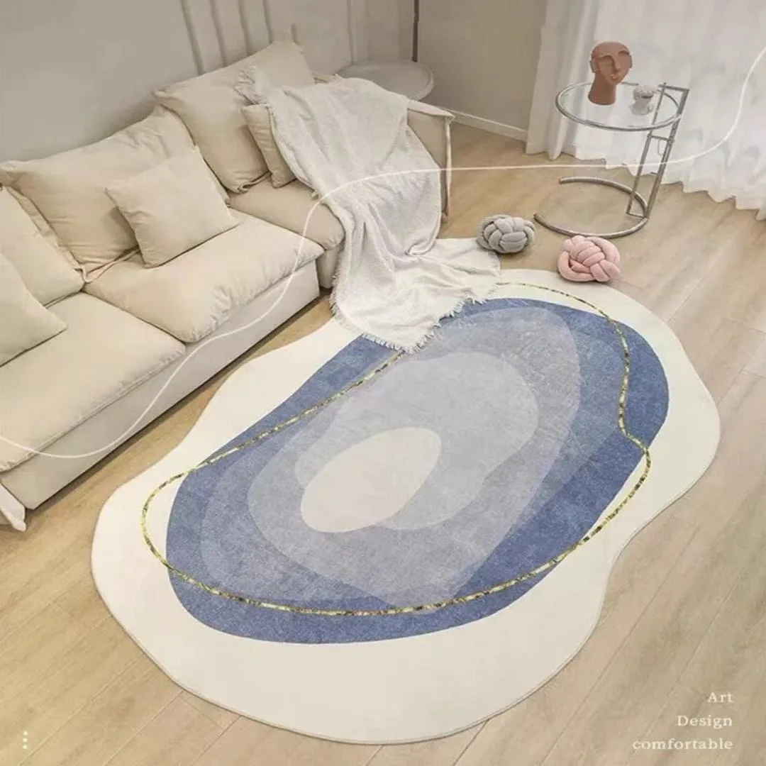 

Thick Irregular Shaped Abstract Art Are Rug Nordic Decoration Pattern Printing Living Room Large Carpet Kids Play Floor Mats