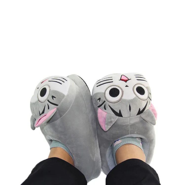 Теплые домашние тапочки Smile Stitch плюшевые с мультяшным рисунком для дома подарок