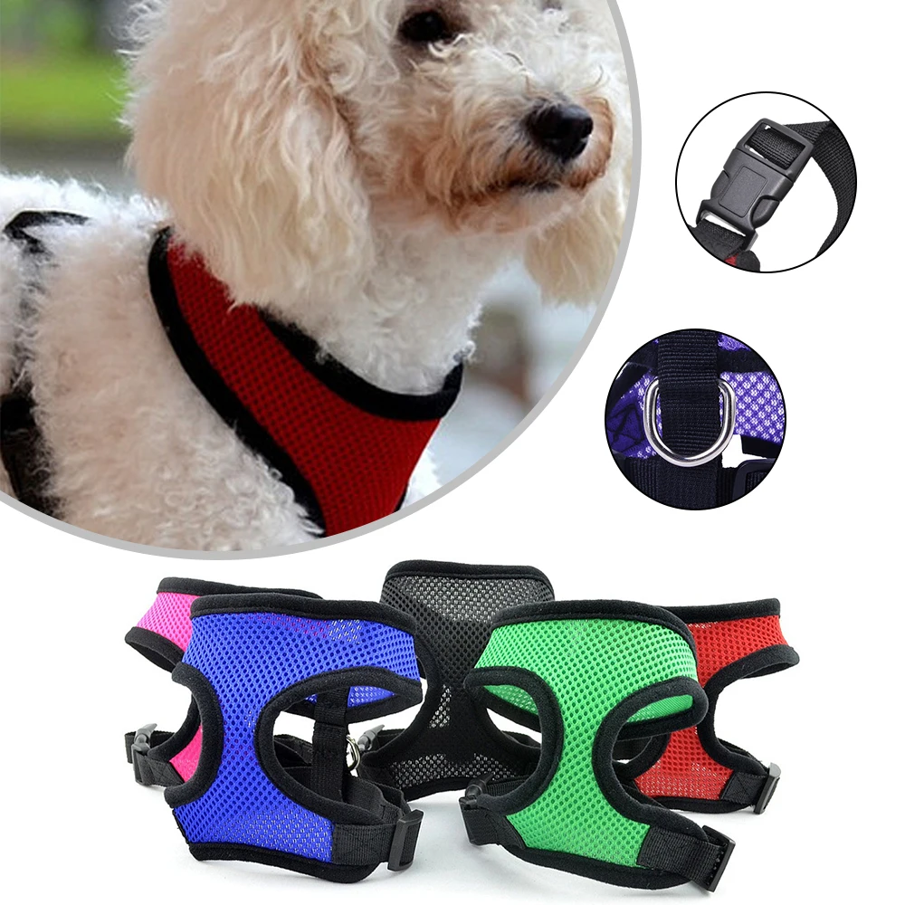 Puppy Cat Vest Harness Collar For Chihuahua Pug Bulldog arnes perro Breathable Mesh Small Dog Pet and Leash Set #15 | Дом и сад