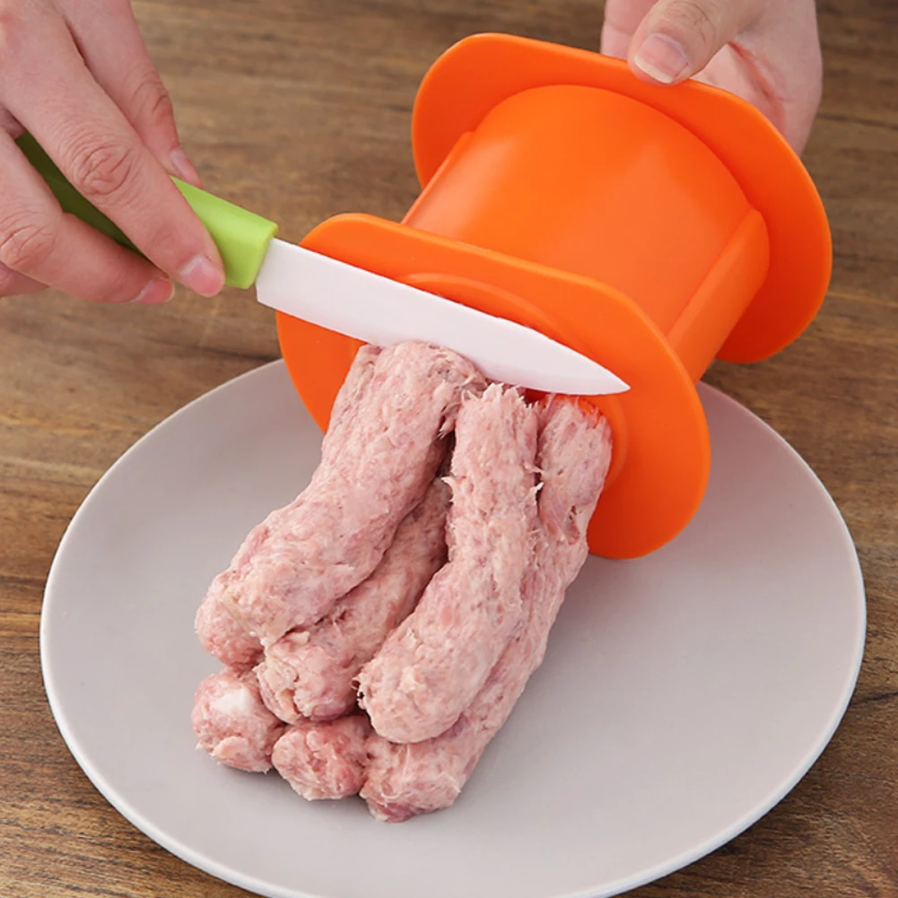 

DIY Kitchen Gadgets Hot Dog Maker Hand Operated Meatballs Squeezer Meat Mincer Food Pasta Presser Sausage Making Machine