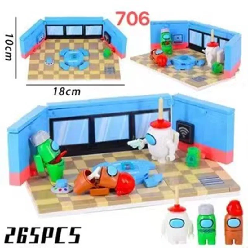 

Among Us Toy Game Series Action Figures Space Alien Peluche Set Building Blocks Classic Model Bricks Kids Kits Tron