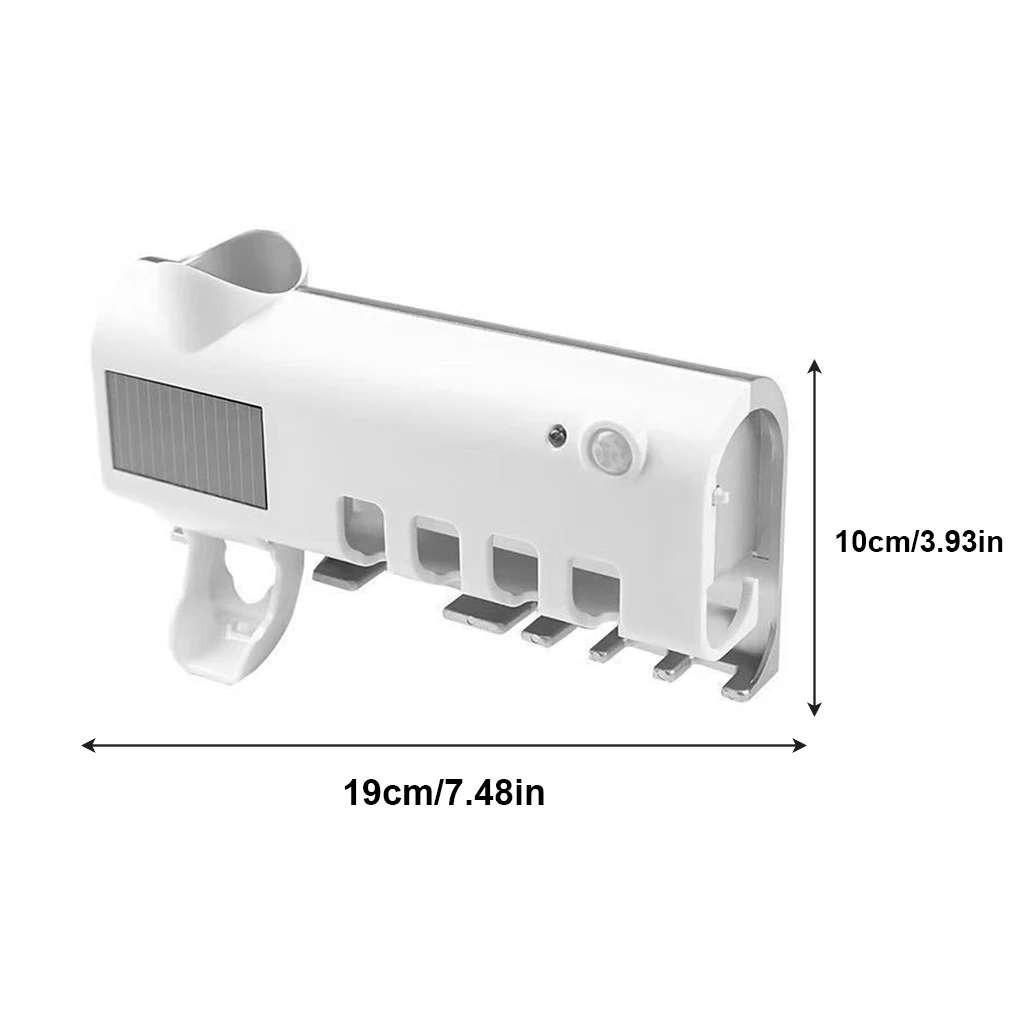 

UV Toothbrush Holder Sterilizer Toothpaste Squeezer Dispenser LED Displayed Timming Disinfection Bathroom Accessories Set
