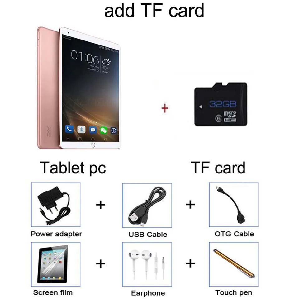 add 32G TF Card 9,7 дюймов 3G/4G Телефонный звонок планшет Android планшет 10 дюймов для игр Поддержка WiFi gps планшет ПК 9,7 - Комплект: add 32G TF Card