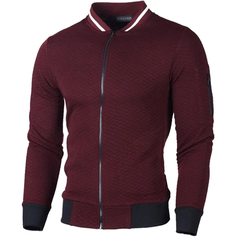 

2022 New Baseball Zipper Bomber Jackets Men Spring Autumn Jacket Casual Solid Fashion Slim Overcoat Mens Thin Pilot top coat