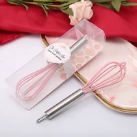 1pcs x the perfect mix pink kitchen whisks wedding favors environmental manual egg beater bridal shower party giveaways