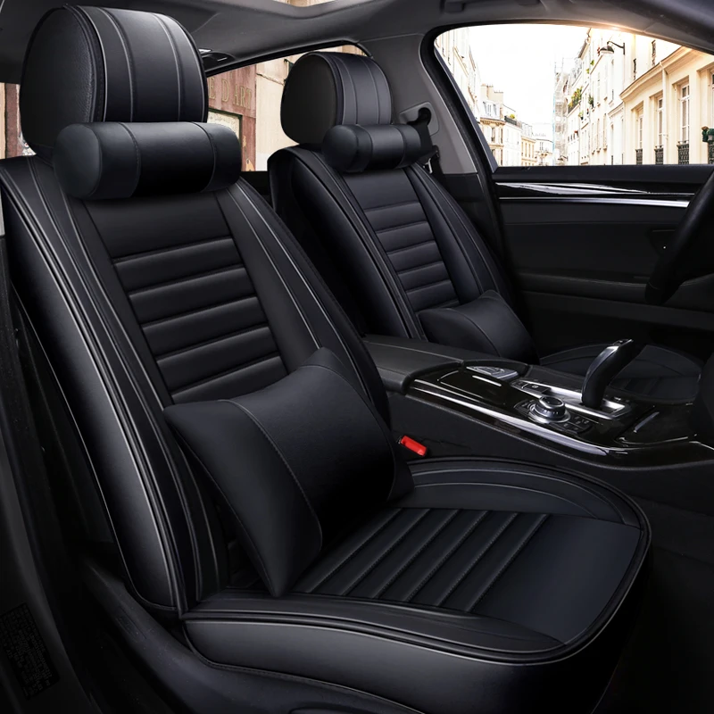 Полностью Покрытые эко-кожаные чехлы для автомобильных сидений из искусственной