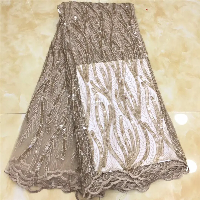 Розовые новейшие африканские тюлевые кружевные ткани 2020 золото высокое качество