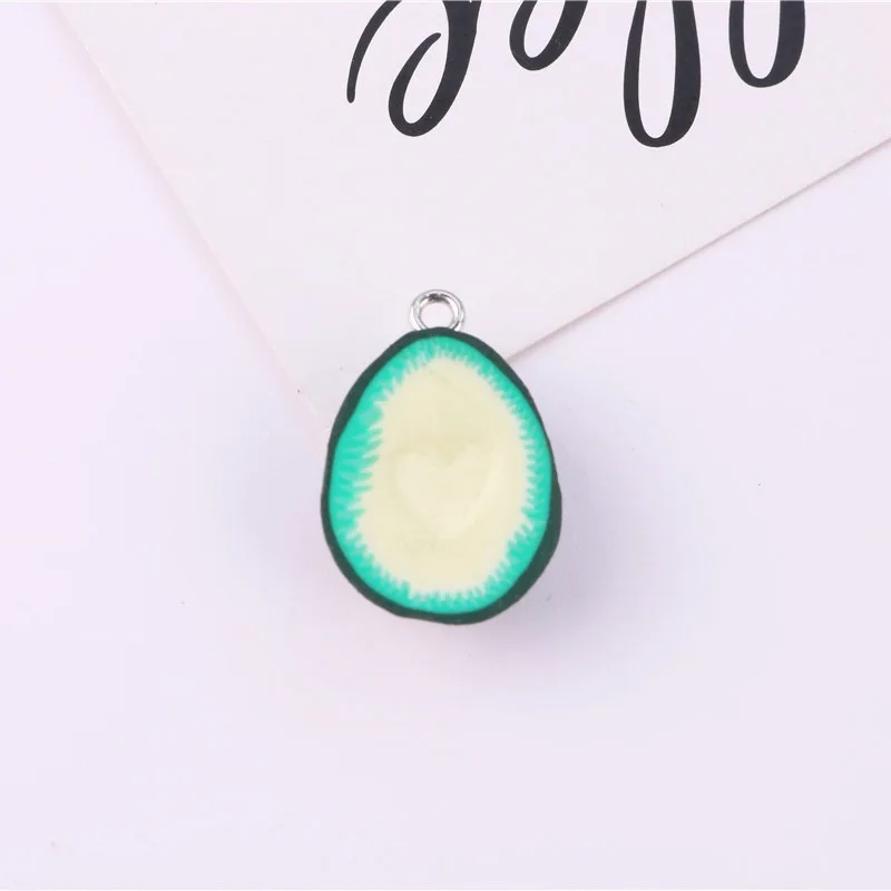 

10Pcs Cute Avocado Charms For DIY Making Earrings Necklace Bracelet Handmade Jewelry Accessories Fashion Avocado Pendant