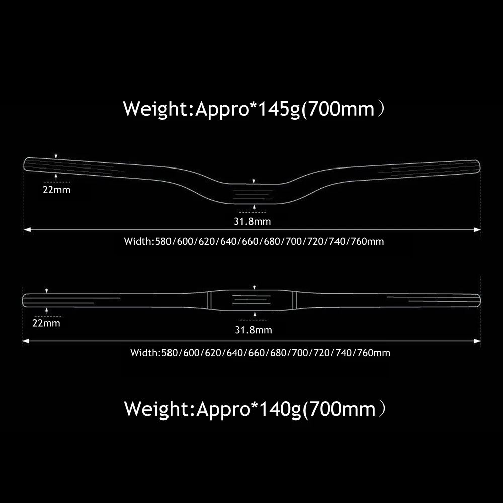 

TOMTOU Carbon Fiber Mountain Bike Parts Handlebar One-shaped and Swallow-shaped Handlebar 31.8mm For Stem 3K Matte Red - TO922