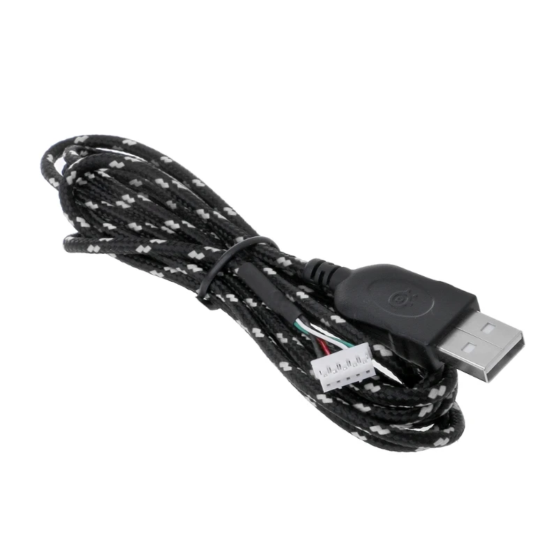 ПВХ нейлоновый USB-кабель для мыши сменный провод оранжевый белый Steelseries KANA