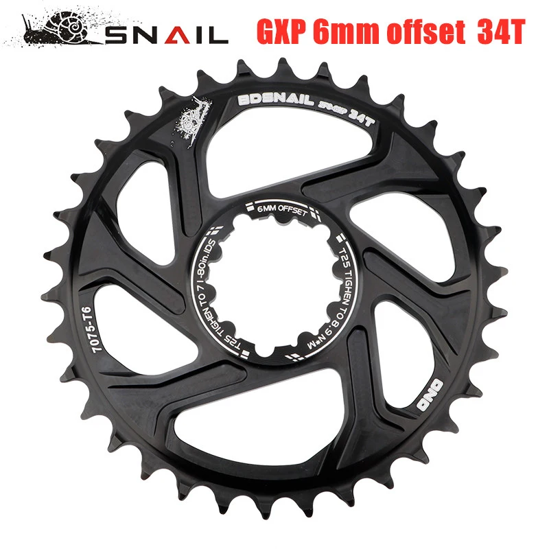MTB офсет 3 °/ 6 ° GXP велосипедный кривошипник фиксированная Корона dentada для bicicleta gxp