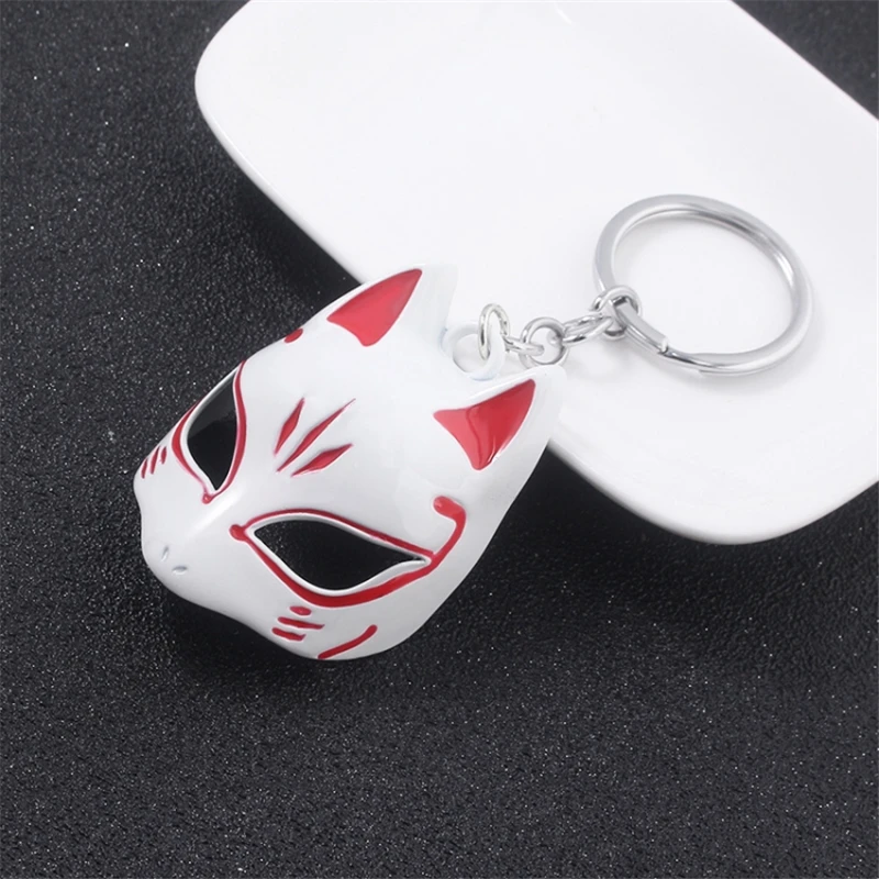 1pcs Cute Anime Persona 5 Fox Mask Metal Pendant Keychain Cosplay Prop Backpack Decor Boy Girl Keyring Christmas Gift | Украшения и
