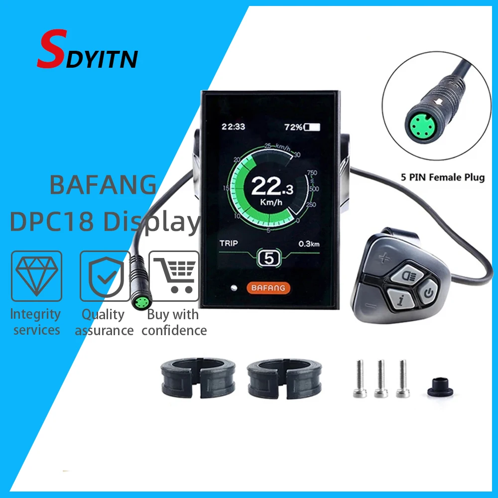 Bafang DPC18 ЖК дисплей Дисплей BBS BBS01 BBS02 BBSHD е байка 36В 43V 48V 5 Pin Электрический велосипед