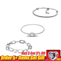 la menars innovative bracelet chains round clasp genuine silver plating fit original beads charms women jewelry diy making