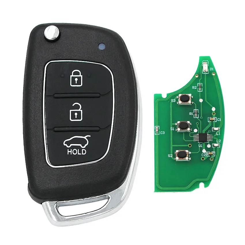 Складной дистанционный ключ с 3 кнопками 433 МГц чип транспондера ID46 HY15R blade для Hyundai