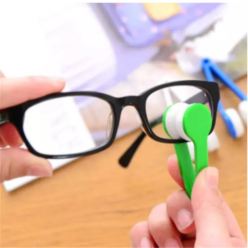 

5 Colors Mini Microfiber Two-side Sunglasses Brush Eyeglass Cleaner Brush Spectacles Rub Cleaner Glasses Clean Tool Brush