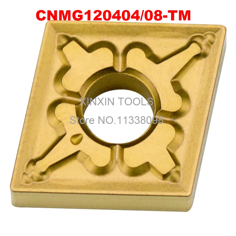 

10Pcs CNMG120404-TM/CNMG120408-TM Indexable Turning Tool Insert CNC Carbide Insert For steel