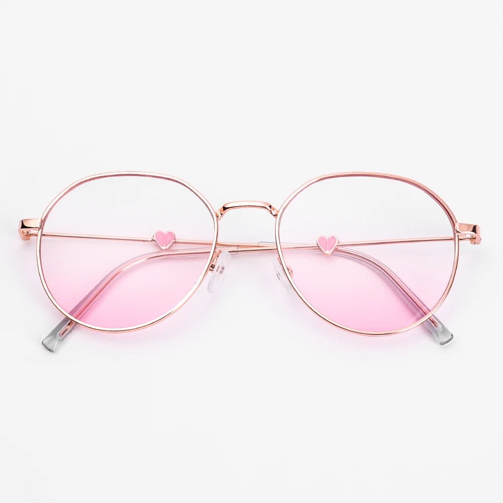 Новые розовые градиентные очки для близорукости женские декоративные корейские