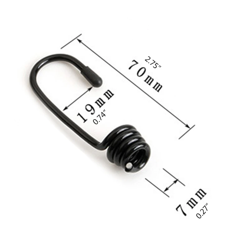 12 шт. спиральные крючки для натяжителя 7 мм морской ударный шнур эластичный ремни