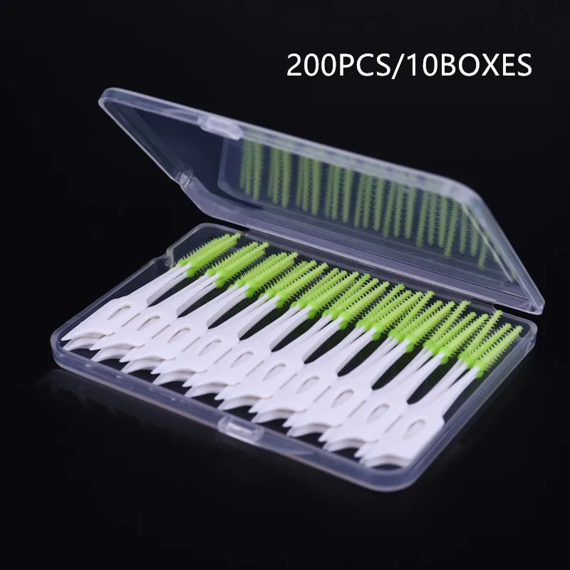 

200 шт./10 коробок, Силиконовая зубная щетка