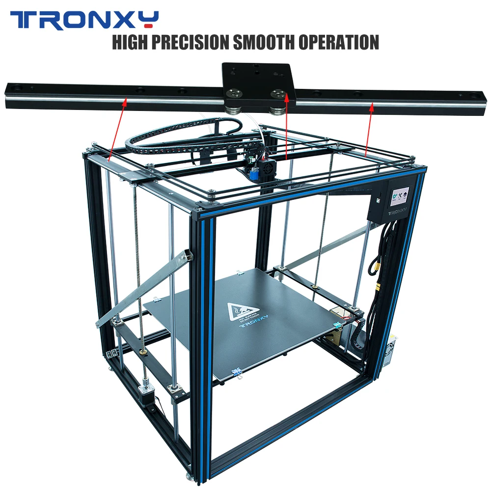 Модернизированный 3D принтер Tronxy X5SA-500 Pro линейная направляющая Полноцветный