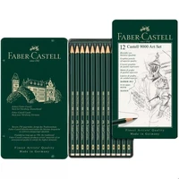 faber castell 9000 art set tin of 12 pieces pencils professional sketching drawing pencils 8b 7b 6b 5b 4b 3b 2b b hb f h 2h