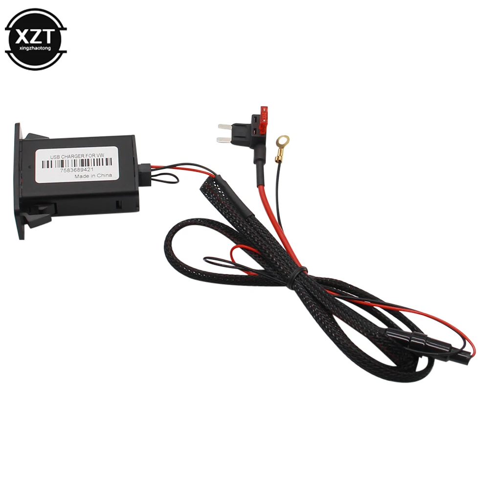 Автомобильное зарядное устройство 12 в двойной USB QC3.0 адаптер для Seat Leon Ibiza VW Golf Passat