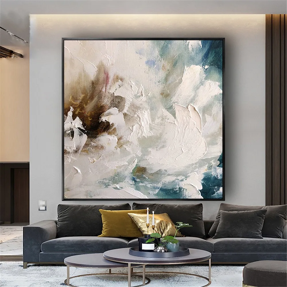 

Hot selling floral modern 100% handmade oil painting painted on the wall art deco canvas in the abstract room without frame Aat