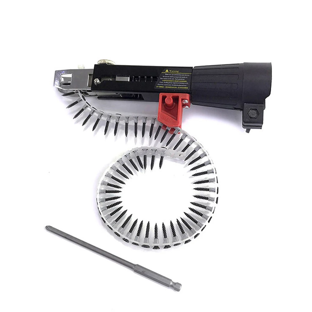 

1set For Electric Drill Woodworking Tool Screwdriver Replacement Parts Power Automatic Screw Spike Chain Nail Adapter Auto-Feed
