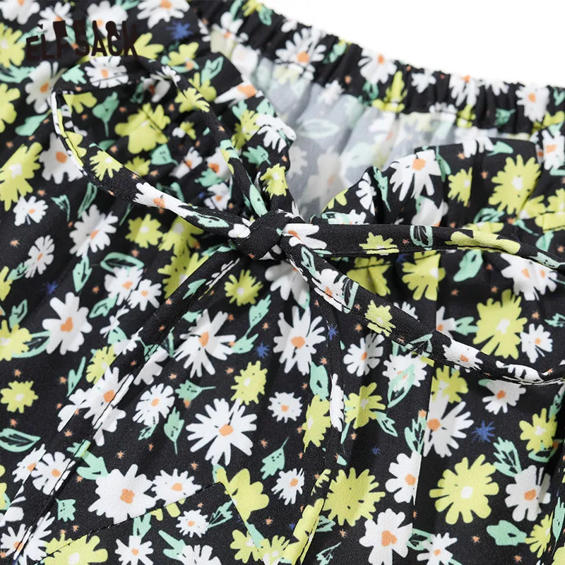 Женское шифоновое платье с цветочным принтом ELFSACK винтажное открытыми плечами в