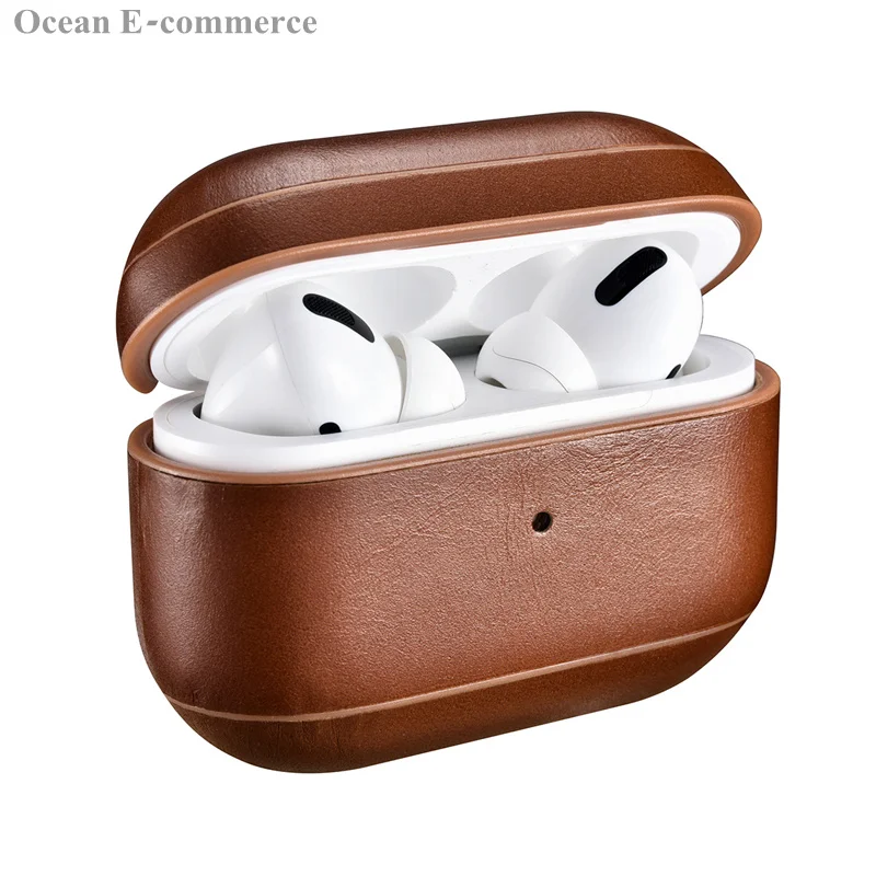 

For AirPods Pro Case Original Genuine Leather & Hard Plastic Holder Case For Apple AirPods Pro Luxury Protective Bag Cover Shell