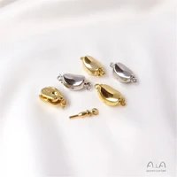 18k gold filled plated white and gold color pearl necklace insert rod buckle yuan bao buckle diy clavicle chain accessories
