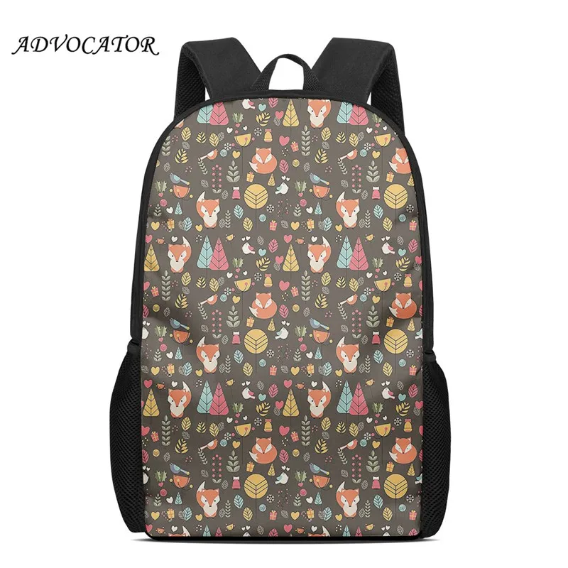 Fox Printing School Bag for Teenage Girls Bookbag Children Kids Large Capacity School Bags New Arrival Okul Cantalari