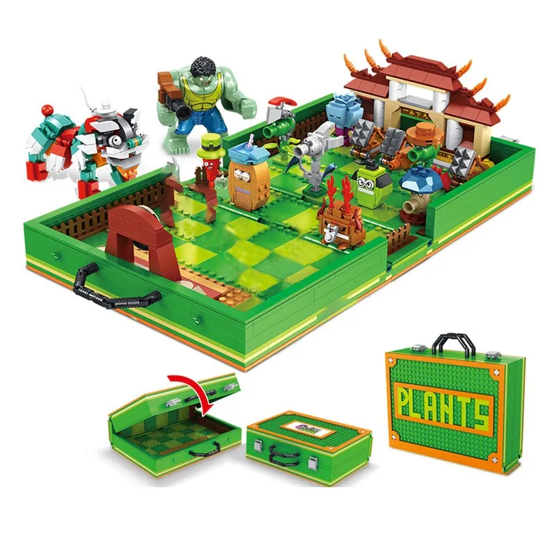 Строительные блоки: креативные Растения против Зомби ручной Сумасшедший задний