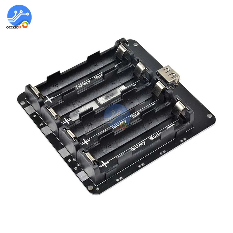 4x18650 литиевая Защита аккумулятора V8 держатель коробки 5V/3A 3V/1A зарядное устройство