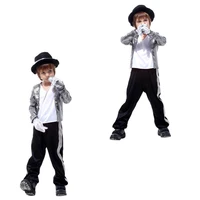 kids michael jackson cosplay costume superstar singer dance suits purim new year party dress boys children fancy dress