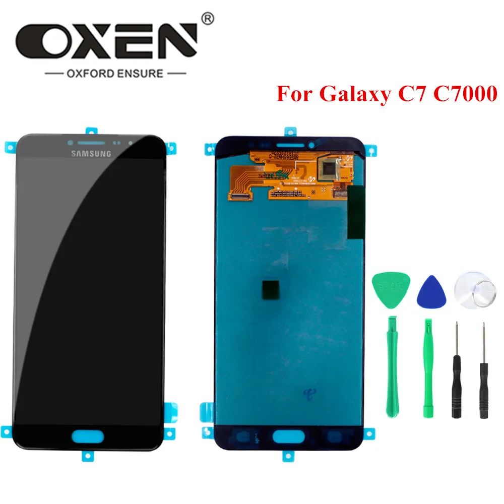 ЖК дисплей OXEN 5 7 дюймов для Samsung Galaxy C7 C7000 экран сенсорная панель дигитайзер замена